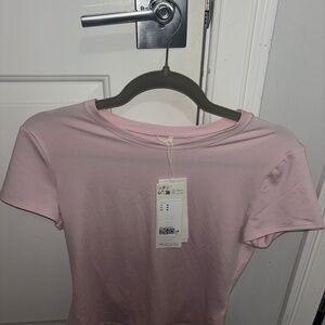 H&M Pink Women's Short Sleeve Workout Top